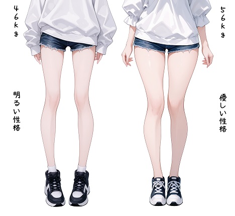 【画像】男さん、絶対に『右の体型の女の子』を選んでしまうｗｗｗｗｗｗ